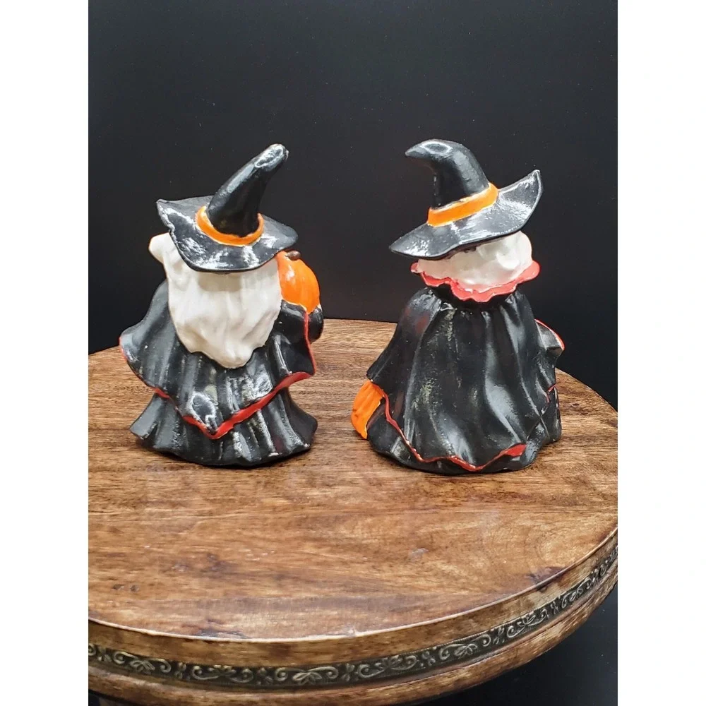 Vintage Lot of 2 Halloween Ceramic Witch Figures 4